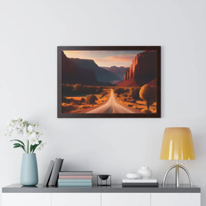 Panoramic Framed Horizontal Poster - Utah Landscape - Dipaliz - Posters Prints & Visual Artwork