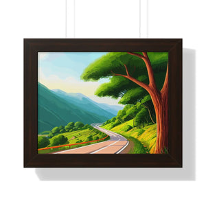 Scenic Tree Road Gallery Canvas Wraps – Framed Decor - Dipaliz - Posters Prints & Visual Artwork