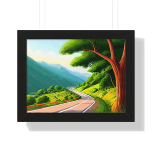 Scenic Tree Road Gallery Canvas Wraps – Framed Decor - Dipaliz - Posters Prints & Visual Artwork