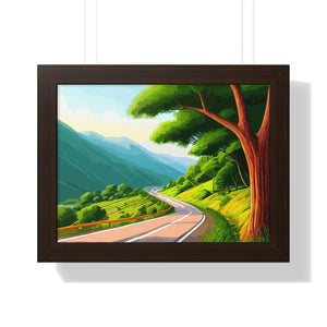 Scenic Tree Road Gallery Canvas Wraps – Framed Decor - Dipaliz - Posters Prints & Visual Artwork