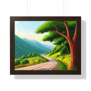 Scenic Tree Road Gallery Canvas Wraps – Framed Decor - Dipaliz - Posters Prints & Visual Artwork