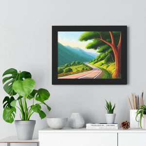 Scenic Tree Road Gallery Canvas Wraps – Framed Decor - Dipaliz - Posters Prints & Visual Artwork