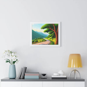 Scenic Tree Road Gallery Canvas Wraps – Framed Decor - Dipaliz - Posters Prints & Visual Artwork