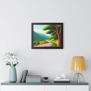 Scenic Tree Road Gallery Canvas Wraps – Framed Decor - Dipaliz - Posters Prints & Visual Artwork