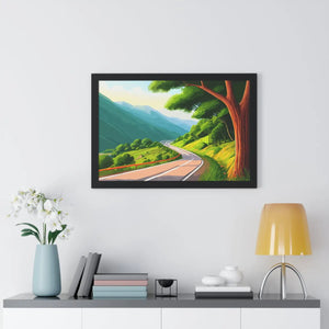 Scenic Tree Road Gallery Canvas Wraps – Framed Decor - Dipaliz - Posters Prints & Visual Artwork