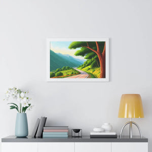 Scenic Tree Road Gallery Canvas Wraps – Framed Decor - Dipaliz - Posters Prints & Visual Artwork