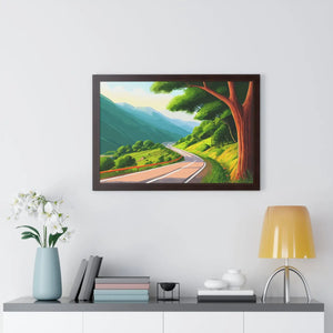 Scenic Tree Road Gallery Canvas Wraps – Framed Decor - Dipaliz - Posters Prints & Visual Artwork