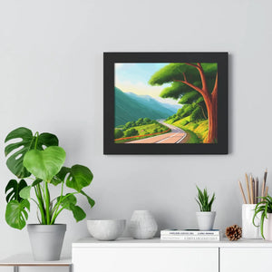 Scenic Tree Road Gallery Canvas Wraps – Framed Decor - Dipaliz - Posters Prints & Visual Artwork