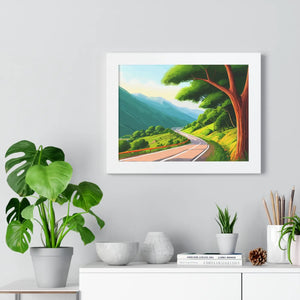 Scenic Tree Road Gallery Canvas Wraps – Framed Decor - Dipaliz - Posters Prints & Visual Artwork