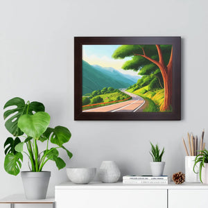 Scenic Tree Road Gallery Canvas Wraps – Framed Decor - Dipaliz - Posters Prints & Visual Artwork