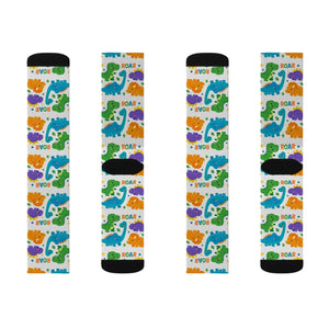 Dipaliz Roar Sublimation Socks Colorful Kids Crew