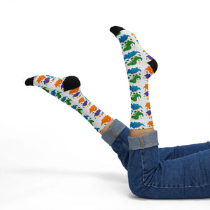 Dipaliz Roar Sublimation Socks Colorful Kids Crew
