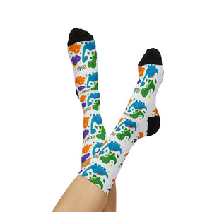 Dipaliz Roar Sublimation Socks Colorful Kids Crew