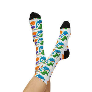 Dipaliz Roar Sublimation Socks Colorful Kids Crew