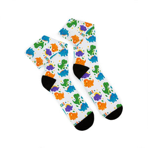 Dipaliz Roar Sublimation Socks Colorful Kids Crew