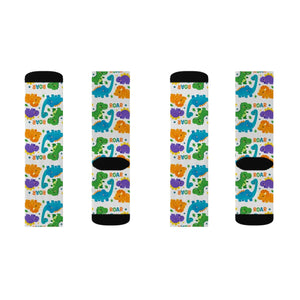 Dipaliz Roar Sublimation Socks Colorful Kids Crew