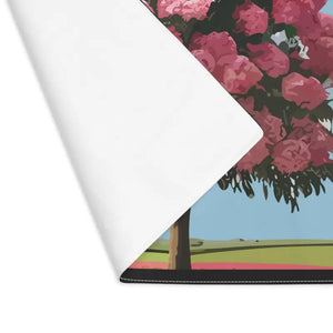 Home Decor - Rose Shrub Cotton Placemat - Vibrant Floral Print - Dipaliz 18’’ × 14’’