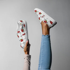 Floral Women’s Slip Canvas Shoes - Roses Woven - Dipaliz - Sneakers