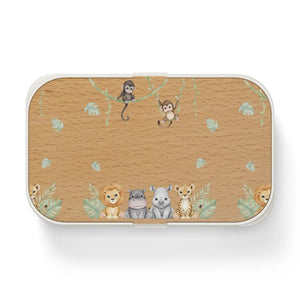Dipaliz Safari Friends Bento Lunch Box Jungle Animal Kids - Boxes & Totes