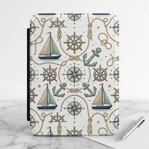 Dipaliz Sailboat Kindle Case Nautical Pu Leather Cover - E-book Reader Cases