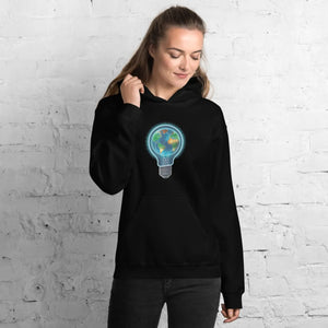 Soft Unisex Hoodie - Planet Earth Bulb Design - Dipaliz - Hoodies