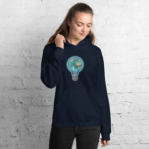 Soft Unisex Hoodie - Planet Earth Bulb Design - Dipaliz - Hoodies