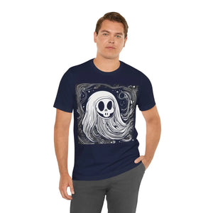 Spooky Ghost Short Sleeve Tee - Cotton Jersey - Dipaliz - T-shirts