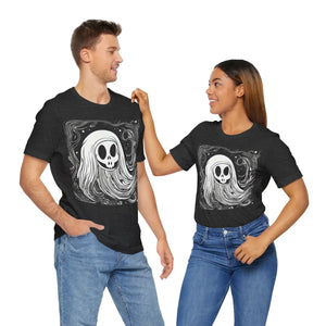 Spooky Ghost Short Sleeve Tee - Cotton Jersey - Dipaliz - T-shirts