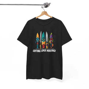 Unisex Deluxe Heavy Cotton Tee Colorful Scary Knives - Dipaliz - T-shirts