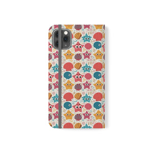 Sea Shells Samsung Galaxy Flip Cases - Faux Leather - Dipaliz - Mobile Phone