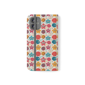 Sea Shells Samsung Galaxy Flip Cases - Faux Leather - Dipaliz - Mobile Phone