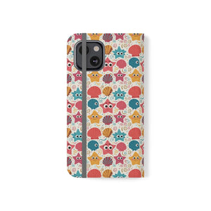 Sea Shells Samsung Galaxy Flip Cases - Faux Leather - Dipaliz - Mobile Phone