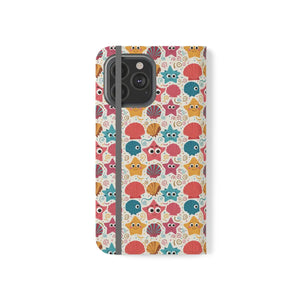 Sea Shells Samsung Galaxy Flip Cases - Faux Leather - Dipaliz - Mobile Phone
