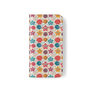 Sea Shells Samsung Galaxy Flip Cases - Faux Leather - Dipaliz - Mobile Phone