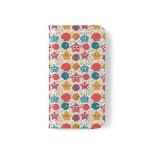 Sea Shells Samsung Galaxy Flip Cases - Faux Leather - Dipaliz - Mobile Phone