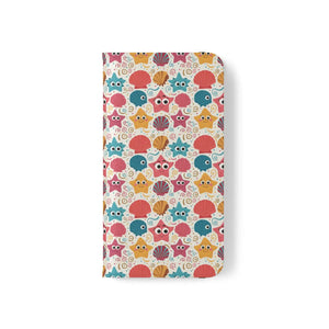 Sea Shells Samsung Galaxy Flip Cases - Faux Leather - Dipaliz - Mobile Phone