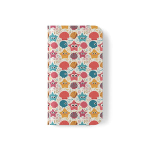 Sea Shells Samsung Galaxy Flip Cases - Faux Leather - Dipaliz - Mobile Phone
