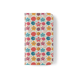 Sea Shells Samsung Galaxy Flip Cases - Faux Leather - Dipaliz - Mobile Phone