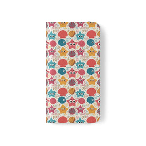 Sea Shells Samsung Galaxy Flip Cases - Faux Leather - Dipaliz - Mobile Phone