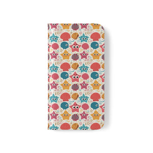 Sea Shells Samsung Galaxy Flip Cases - Faux Leather - Dipaliz - Mobile Phone