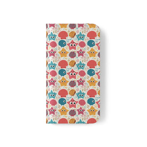 Sea Shells Samsung Galaxy Flip Cases - Faux Leather - Dipaliz - Mobile Phone