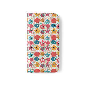 Sea Shells Samsung Galaxy Flip Cases - Faux Leather - Dipaliz - Mobile Phone