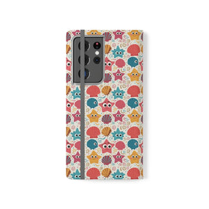 Sea Shells Samsung Galaxy Flip Cases - Faux Leather - Dipaliz - Mobile Phone