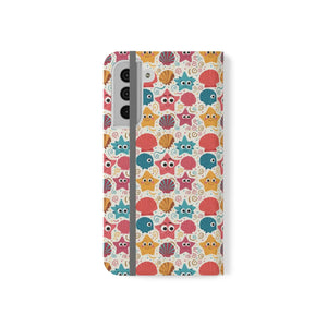 Sea Shells Samsung Galaxy Flip Cases - Faux Leather - Dipaliz - Mobile Phone
