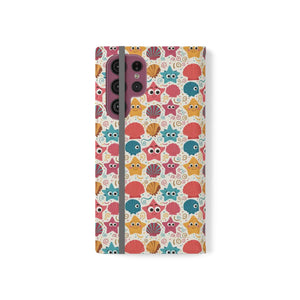 Sea Shells Samsung Galaxy Flip Cases - Faux Leather - Dipaliz - Mobile Phone
