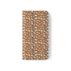 Sea Shells Samsung Galaxy Flip Cases - Faux Leather - Dipaliz - Mobile Phone