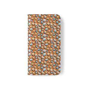 Sea Shells Samsung Galaxy Flip Cases - Faux Leather - Dipaliz - Mobile Phone