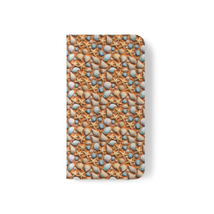 Sea Shells Samsung Galaxy Flip Cases - Faux Leather - Dipaliz - Mobile Phone