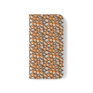 Sea Shells Samsung Galaxy Flip Cases - Faux Leather - Dipaliz - Mobile Phone