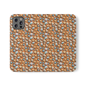 Sea Shells Samsung Galaxy Flip Cases - Faux Leather - Dipaliz - Mobile Phone